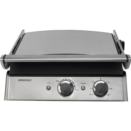 Electric grill NordFrost GR 240X, 2000W, anti -stick coating, 29x23 cm, gray-1