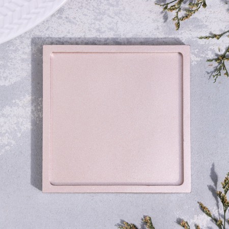 Square Square from gypsum, 10x1.5cm, champagne-2