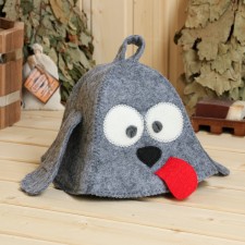Bath cap with children's applique 
