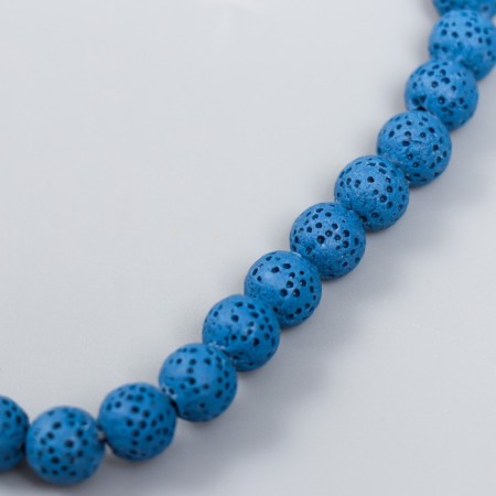 Beads for aromatherapy with the hole "Racial. Royal Blue" d = 0.8 cm set 50 pcs +-5-1