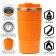 Thermal circle, 500 ml, Original "Master K.", retains heat of 10 hours, orange