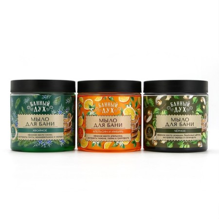 Soap for the bath "Khvoynoye", 450 ml, with fir extract, juniper and series, bath spirit-7