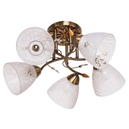 Lamp Ceiling Economic Court 1545YX/5, 5x40W, E27, 26x50x50 cm, bronze color