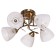 Lamp Ceiling Economic Court 1545YX/5, 5x40W, E27, 26x50x50 cm, bronze color