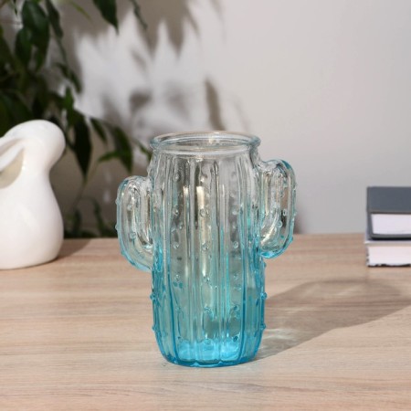 Vase Glass "Cactus" 16 cm, mix-2