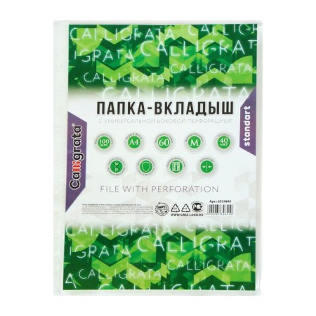 A4, 40 microns, calligrata, matte, vertical, 100 pieces-2