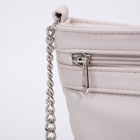 Cross-Bodi Bag on a zipper, beige color-5