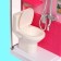 A set of furniture for dolls "Bathroom", a bathroom, a sink, a post -decker