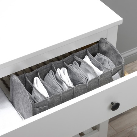 Organizer for storing linen Dolyan, 7 cells, 35 × 15 × 13 cm, color gray color-12