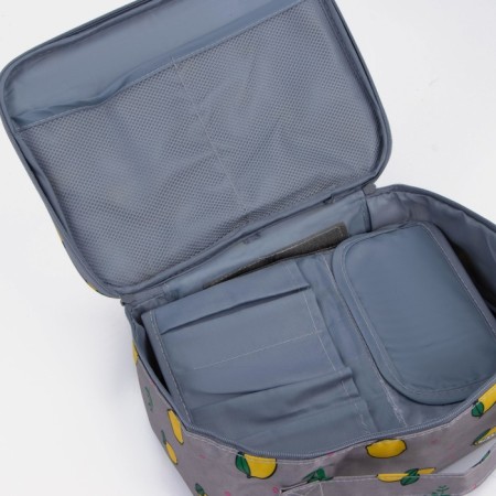 Lightning cosmetic bag, gray color-3