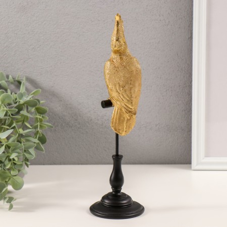 Souvenir Polystone 3D "Caccade on a bit" gold 7.5x7.5x28 cm-1
