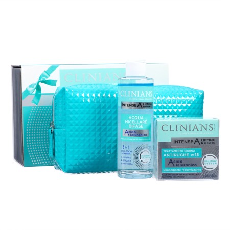 Gift set Clinians: micellar water + daytime face cream + cosmetic bag