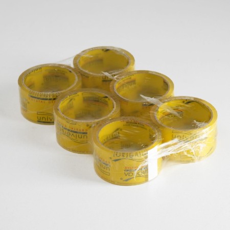 Sticky packaging tape Universal 50mm x 50 y crystal clean (6 pcs)