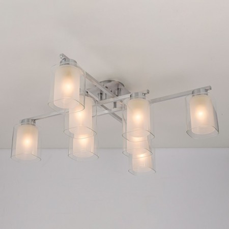 Ceiling Citilux Cutilux CL111180, 76.5x76.5x23.5 cm, 8x75W, E27, Gray color-8