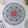 Set of serving napkins on the table “Collie”, 4 pcs, d = 38 cm, turquoise color