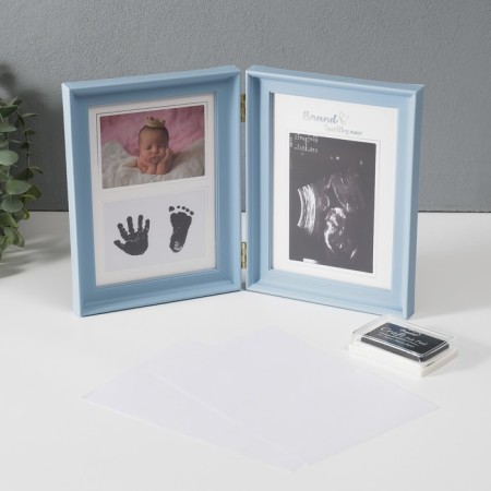 Photo frame plastic 8x12 cm "Our baby" Blue with a frame for ultrasound 2x36.5x22.7 cm