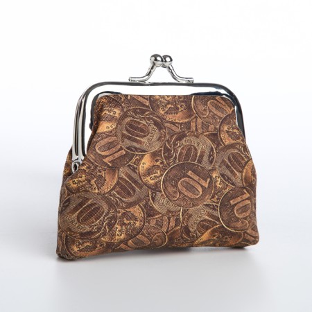 Wallet on the farmar, brown/yellow color-1