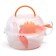 Carrier carrier carrier with a house, shelf, drinker, 29x23x23 cm, yellow