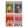 Set of notebooks 4 pieces A7, 40 sheets in a cage on the crest "Animals", covered covered paper, OFSET block