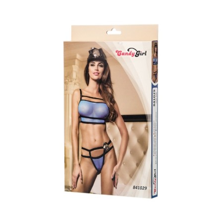 Candy Girl's police costume, 3 objects + 2 icons, OS size, blue-black-2