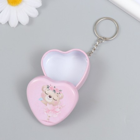 Casket on the ring Metal "Heart - Zoo" MIX 2.1x5x4.6 cm-2