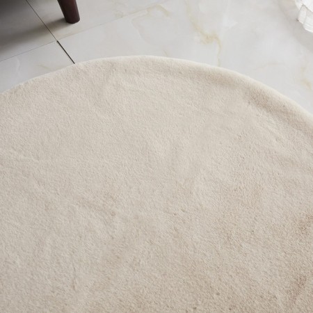 Plush mat Sofi de Marko, size 150x150 cm, beige color-5