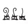 Nast -wall decor, a panel for an interior made of wood "cats", 3 pcs 17 x 27 cm