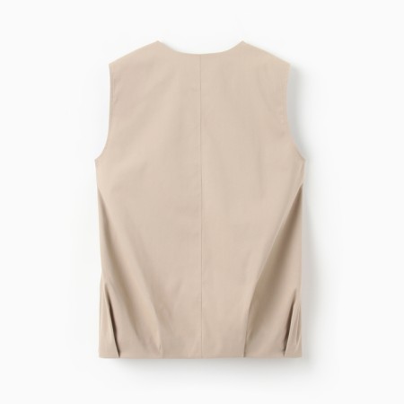 Women's vest at Minaku: safari beige color, river 42-5