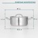 Hanna Knövell stainless steel pan with a lid, 2 l, d = 18 cm, h = 8 cm, wall thickness 0.6 mm, induction