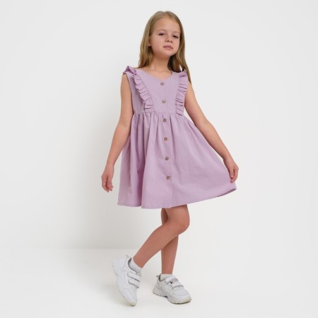 Children's dress on buttons KAFTAN, p. 34 (122-128), lilac-4