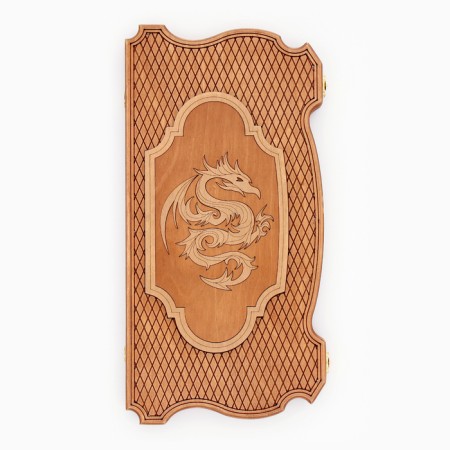 Narts "Dragon", carved, wooden board 45 x 45 cm-7