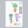 Stick plastic Interior color Rostomer "Animals on Balls" 60x90 cm