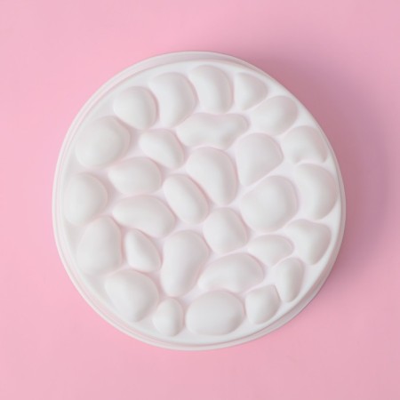 Form for mousse desserts and baking of the “pebbles”, silicone, 19.5 × 5.5 cm, white color-1