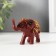 Polystone souvenir "Elephant in a golden blanket with a red stone" set of 4 pcs 7.5x3x5 cm