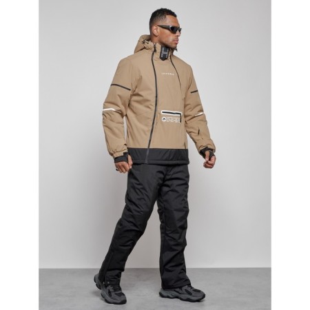 Ski costume male winter, size 48, beige color-2