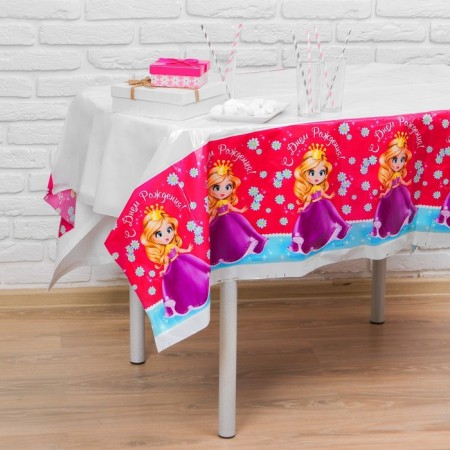 The single tablecloth "Happy Birthday", Princess, 180x137cm-2