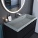 Sink uperwood Classic Quartz 80 cm, quartz, gray matte, platinum