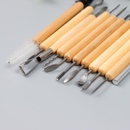 Tools for creativity set of 11 pcs wood, metal 17 cm 28x11.5 cm-3