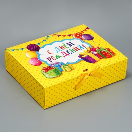 Gift box, packaging, "Happy Birthday", 31 x 24.5 x 8 cm