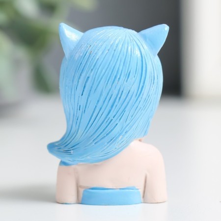 Souvenir Polystone "Girl with ears, pouts a bubble" MIX 4x3x2.5 cm-4