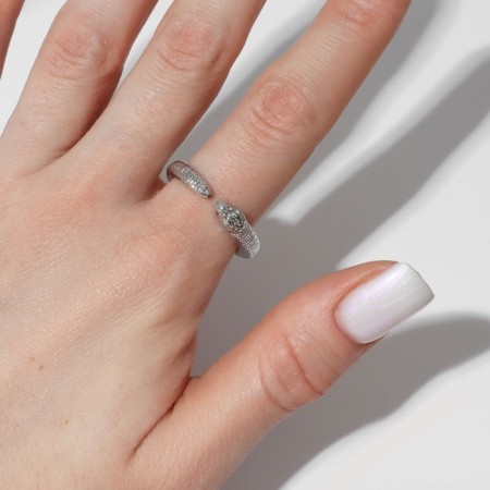 Ring "Snake" Uroboros, the color of silver, dimensionless-1