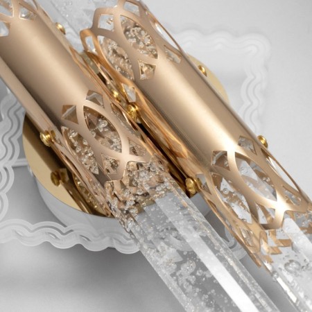 Sconces "Ice" 2xled 3000k gold 37x18x10cm-5