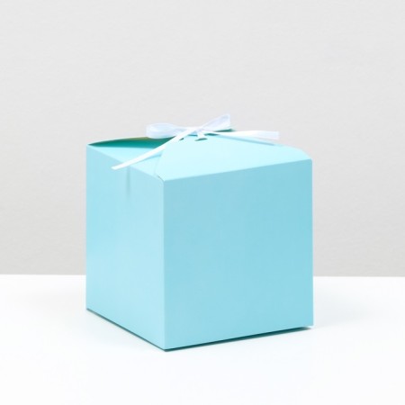 Blue folding box, 14 x 14 x 14 cm