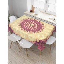 The tablecloth “Blooming heat”, rectangular, Saten, size 120x145 cm
