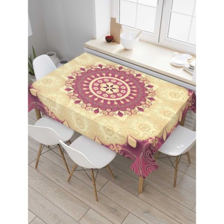 The tablecloth “Blooming heat”, rectangular, Saten, size 120x145 cm