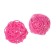 Decorative ball of vines, set 2 pcs., Size 1 pc. - 5 cm, pink color