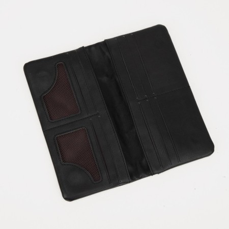 Women's wallet on magnets, black color-2