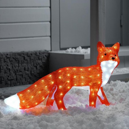 LED figure "Fox" 80 × 45 × 18 cm, acrylic, 120 LED, 8 modes, 24 V, glow of white