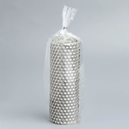 Voschshina candle, 4.5x4.5x12.5 cm, chrome metallic-3
