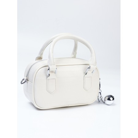Women's bag, 20*9*12, lightning departure, belt lengths, white-3